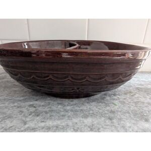 Vintage 1950's MarCrest Stoneware Daisy Dot Divided Oven proof Dish